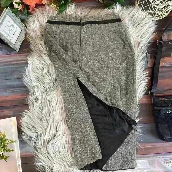 Sag Harbor Vintage 8P Pinup Wool Pencil Skirt Belt Adjustable Zipper Side Slit - Picture 2 of 10